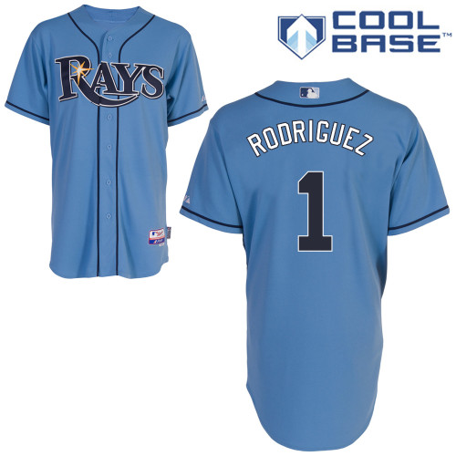 Sean Rodriguez #1 Youth Baseball Jersey-Tampa Bay Rays Authentic Alternate 1 Blue Cool Base MLB Jersey